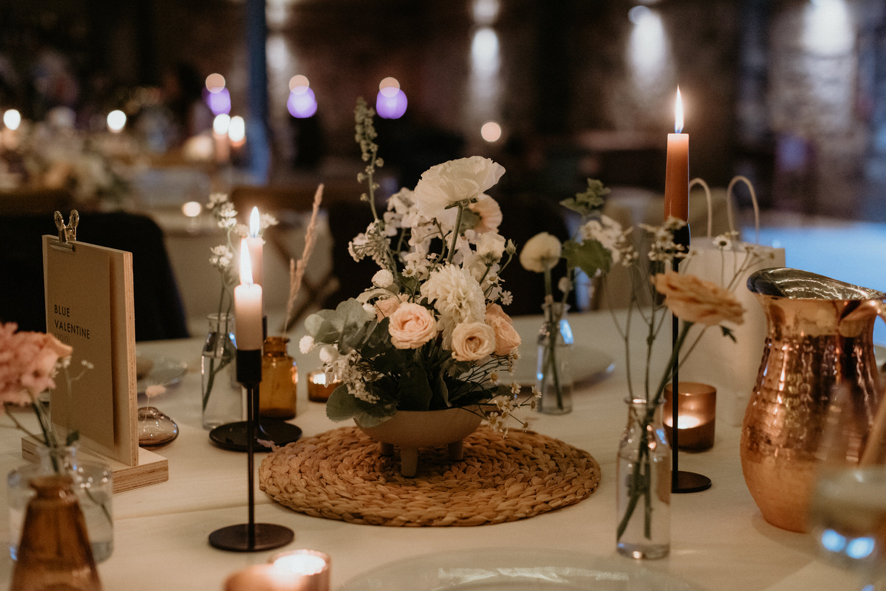 wedding table candles