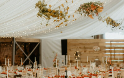 Transforming a barn into a greenhouse wedding: vintage, Victoriana vibes for Becky and Rowley