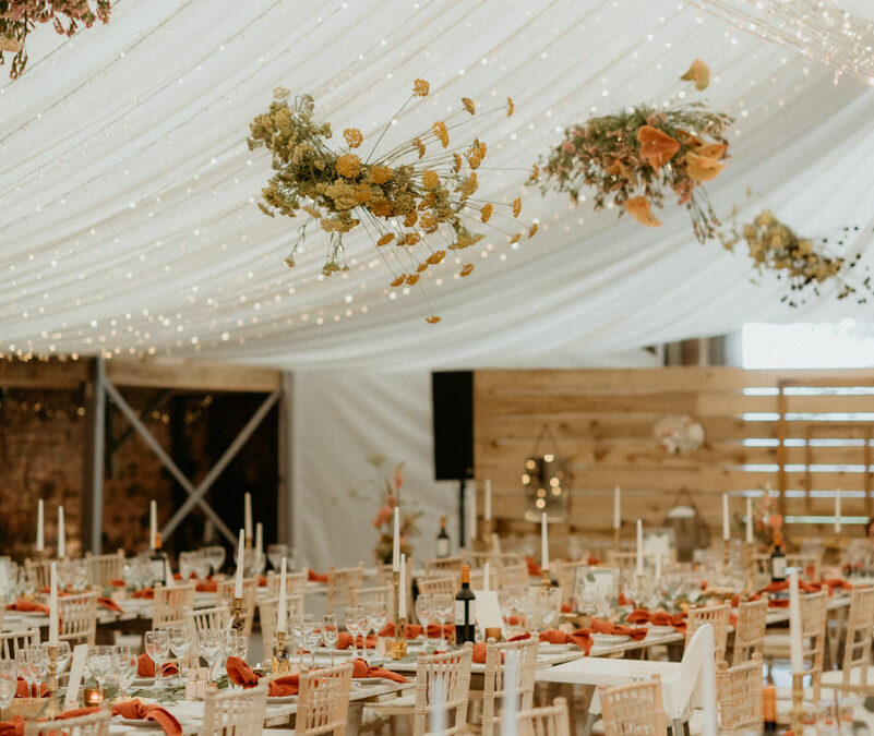 Transforming a barn into a greenhouse wedding: vintage, Victoriana vibes for Becky and Rowley