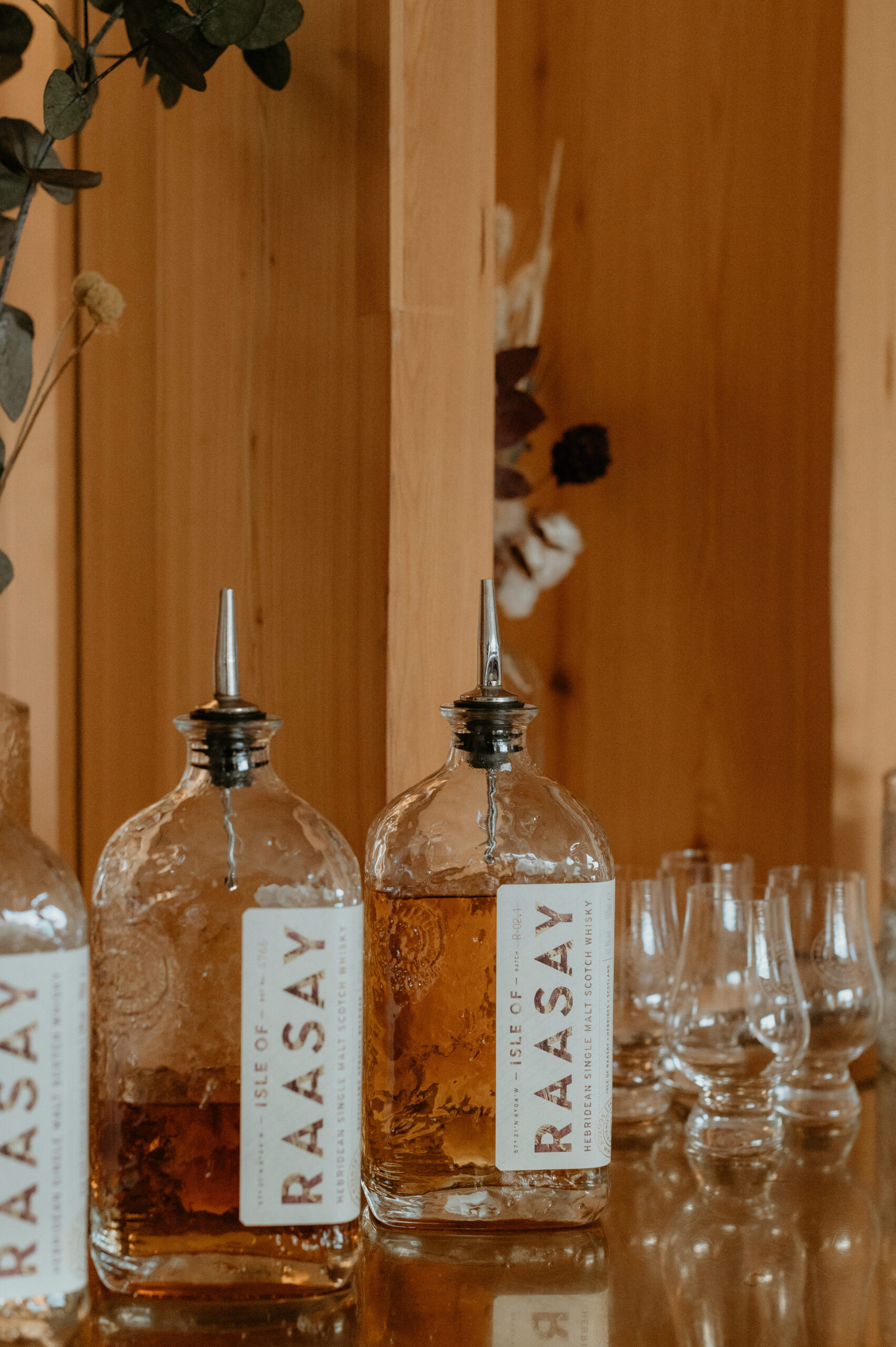 Isle of Raasay gin bottles