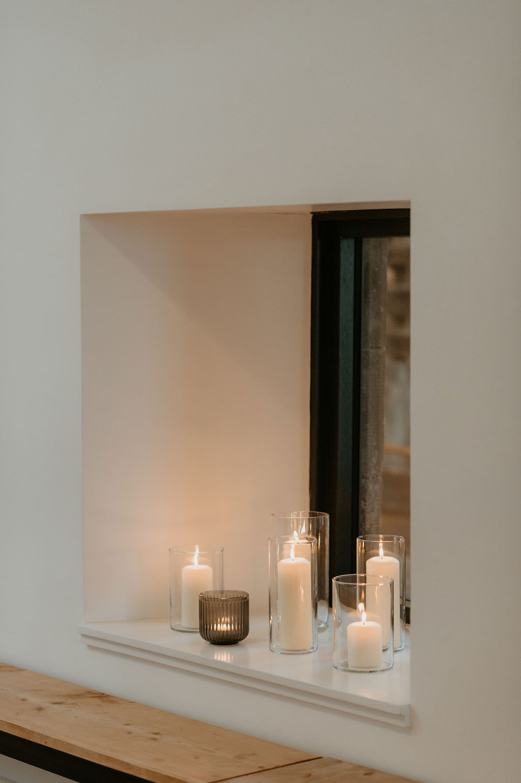 Modern Contemporary Wedding Styling Candles Guardswell Farm