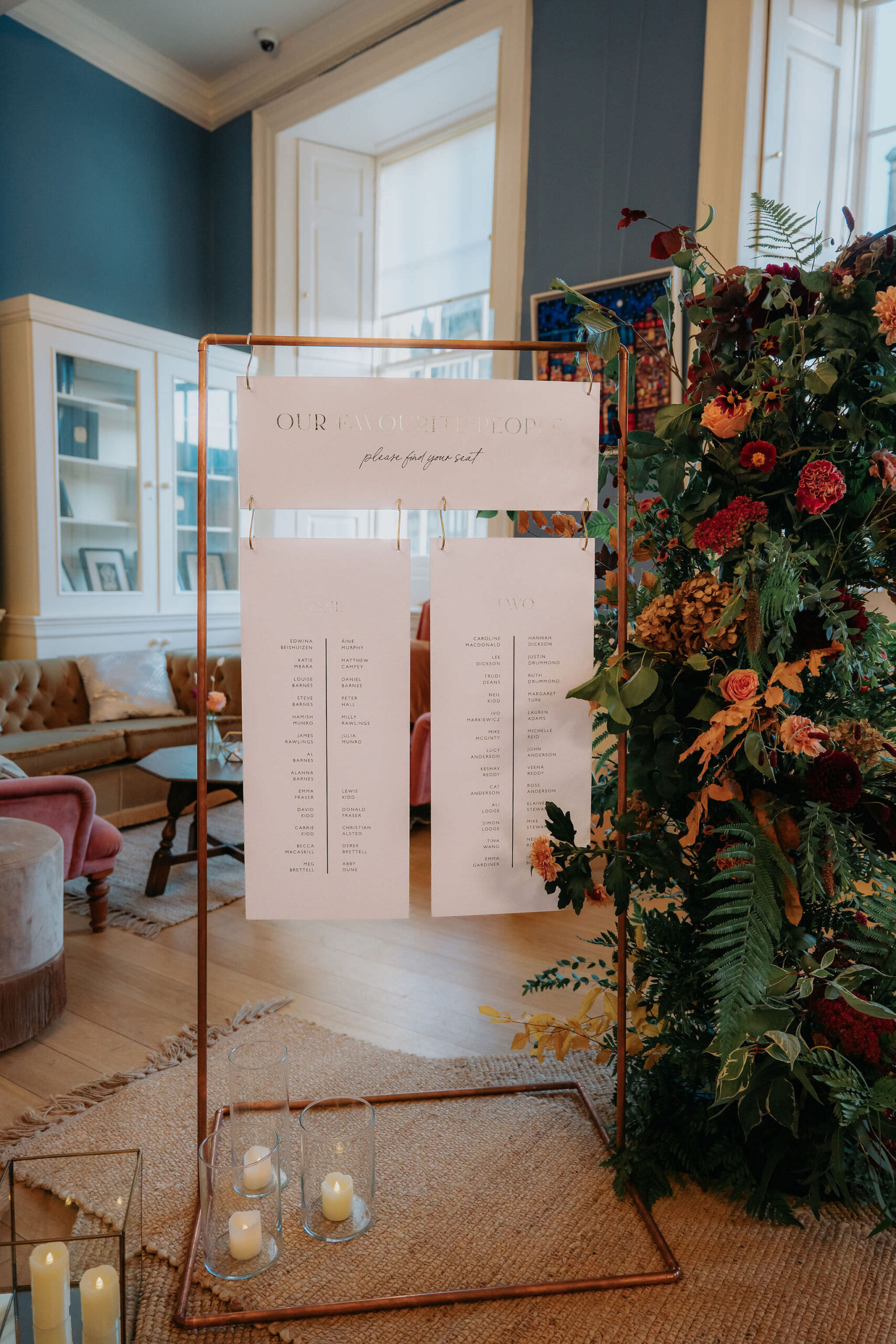 Soft Luxe Wedding Table Plan