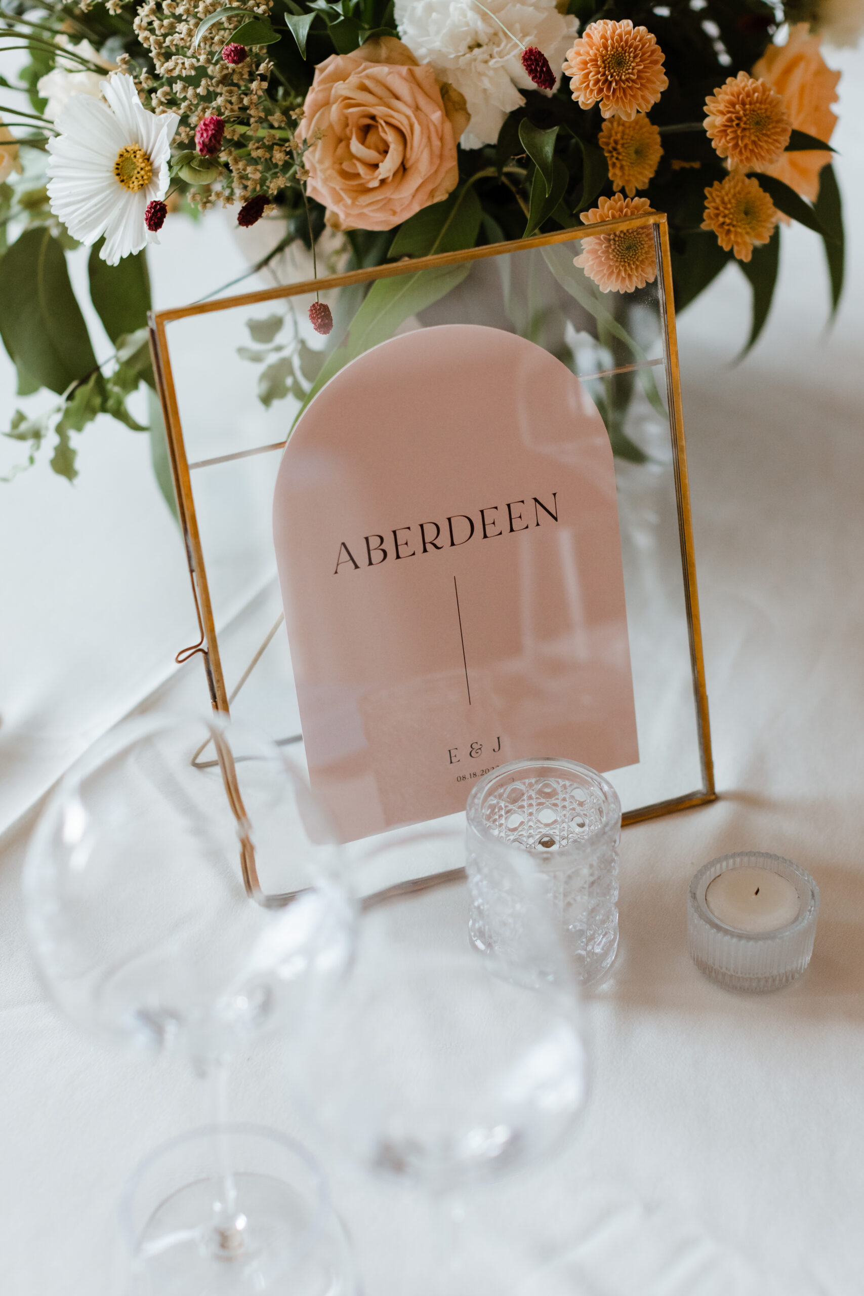 Soft Luxe Table Name Wedding Stationery