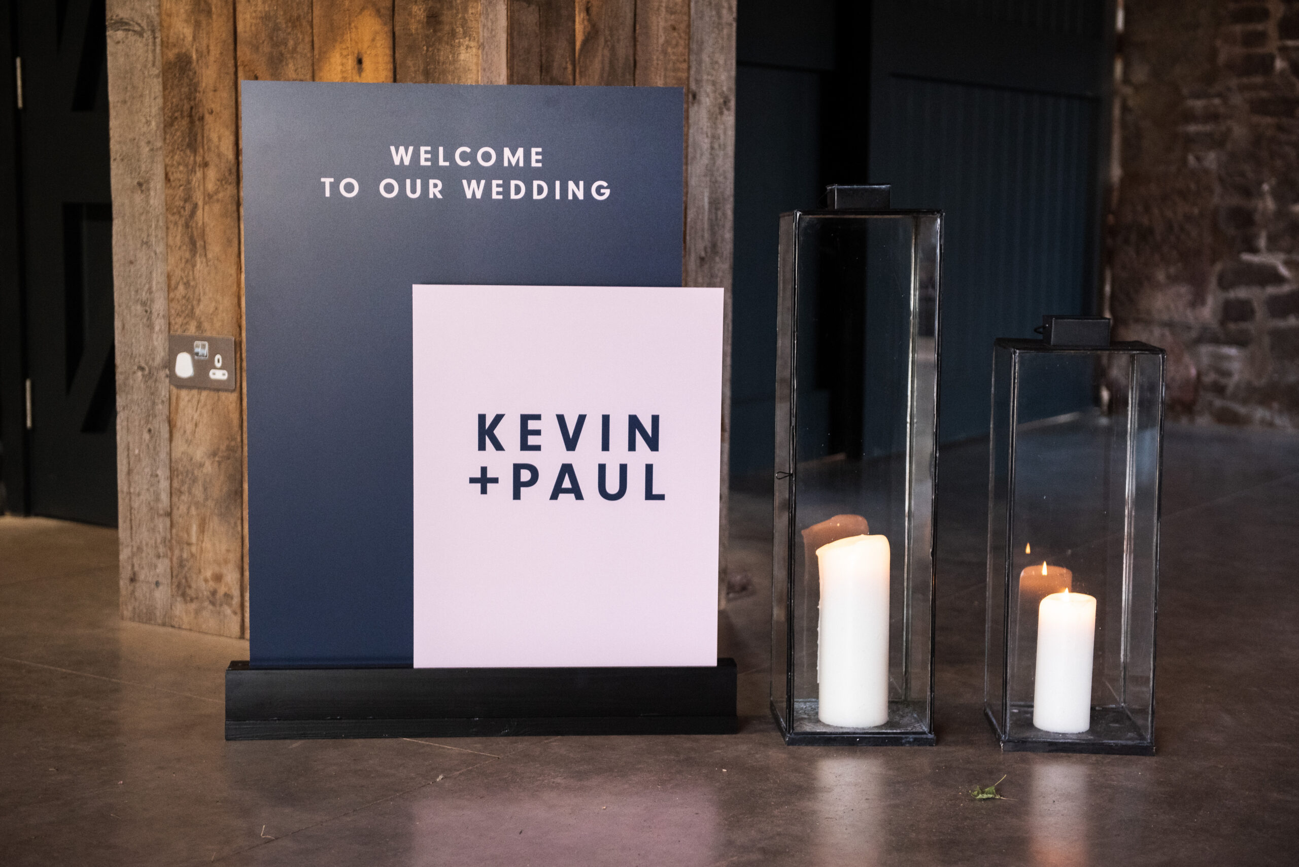 Welcome Sign Modern Classic Wedding Stationery