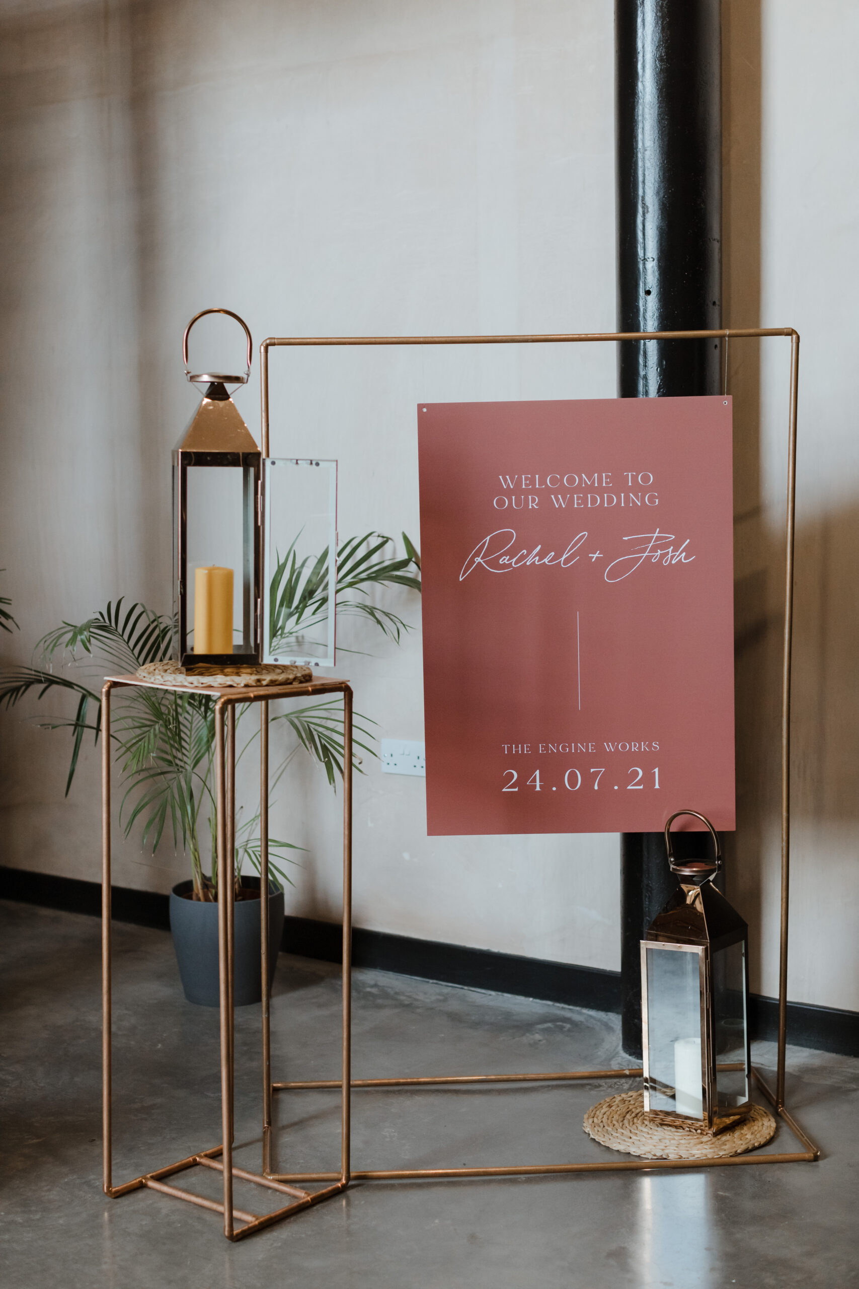 Soft Luxe Wedding Stationery Welcome Sign